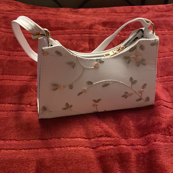 Bags Small White Purse With Flower Designs Poshmark